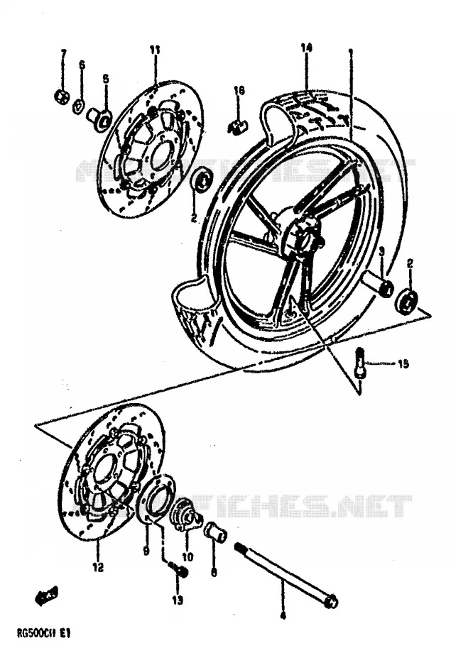 ROUE AVANT Suzuki MOTO 500 RG 1986  RG500G(E1)