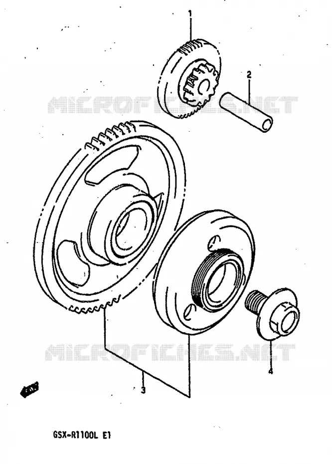 ROUE LIBRE DE DEMARREUR Suzuki MOTO 1100 GSX-R 1989  GSX-R1100K(K/L)