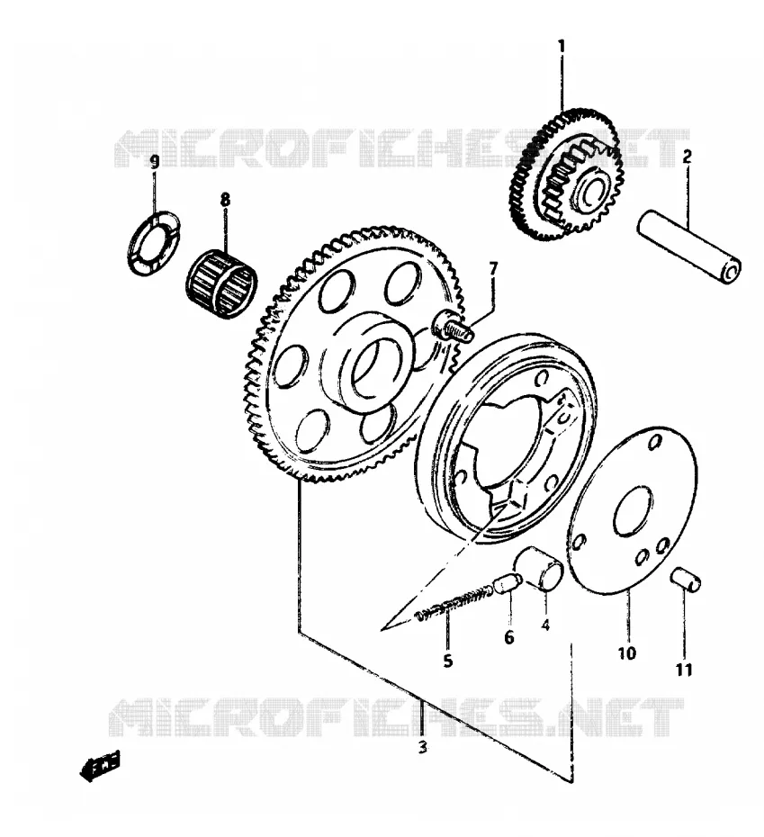 ROUE LIBRE DE DEMARREUR Suzuki MOTO 1150 GS 1985  GS1150ESF(E/F/G)