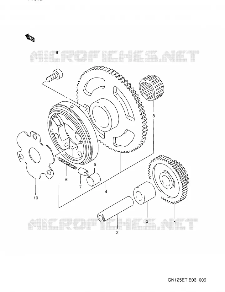 ROUE LIBRE DE DEMARREUR Suzuki MOTO 125 GN 1995  GN125ES(E3)