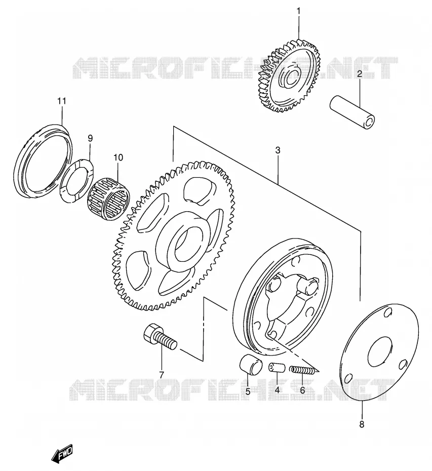 ROUE LIBRE DE DEMARREUR Suzuki MOTO 250 GN 1991  GN250EM(E2)