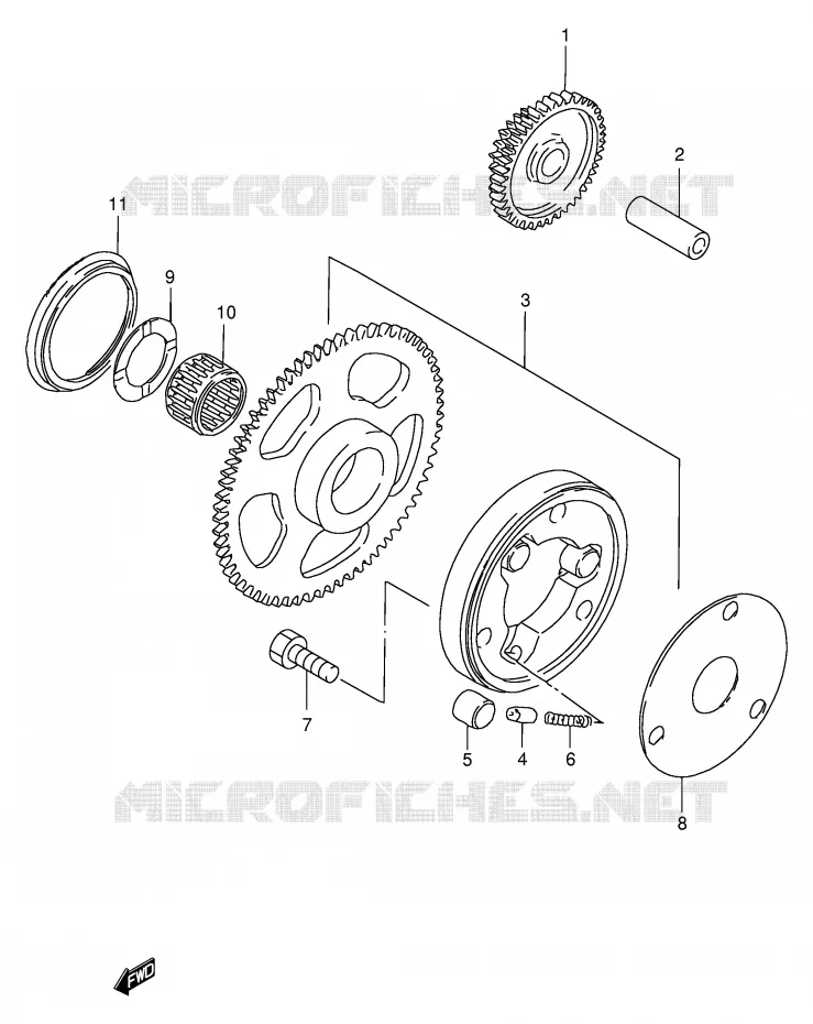 ROUE LIBRE DE DEMARREUR Suzuki MOTO 250 GN 2001  GN250EK1(E2)