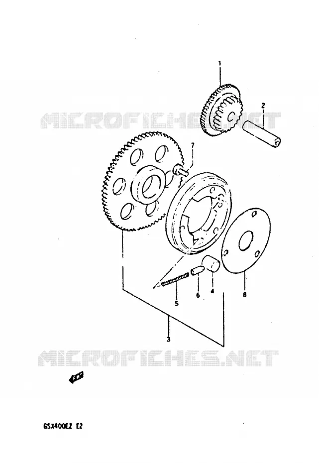 ROUE LIBRE DE DEMARREUR Suzuki MOTO 400 GSX 1982  GSX400SZ