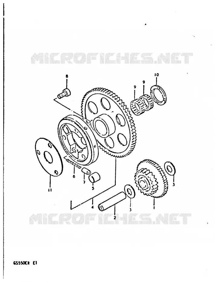 ROUE LIBRE DE DEMARREUR Suzuki MOTO 550 GS 1981  GS550EX(X)