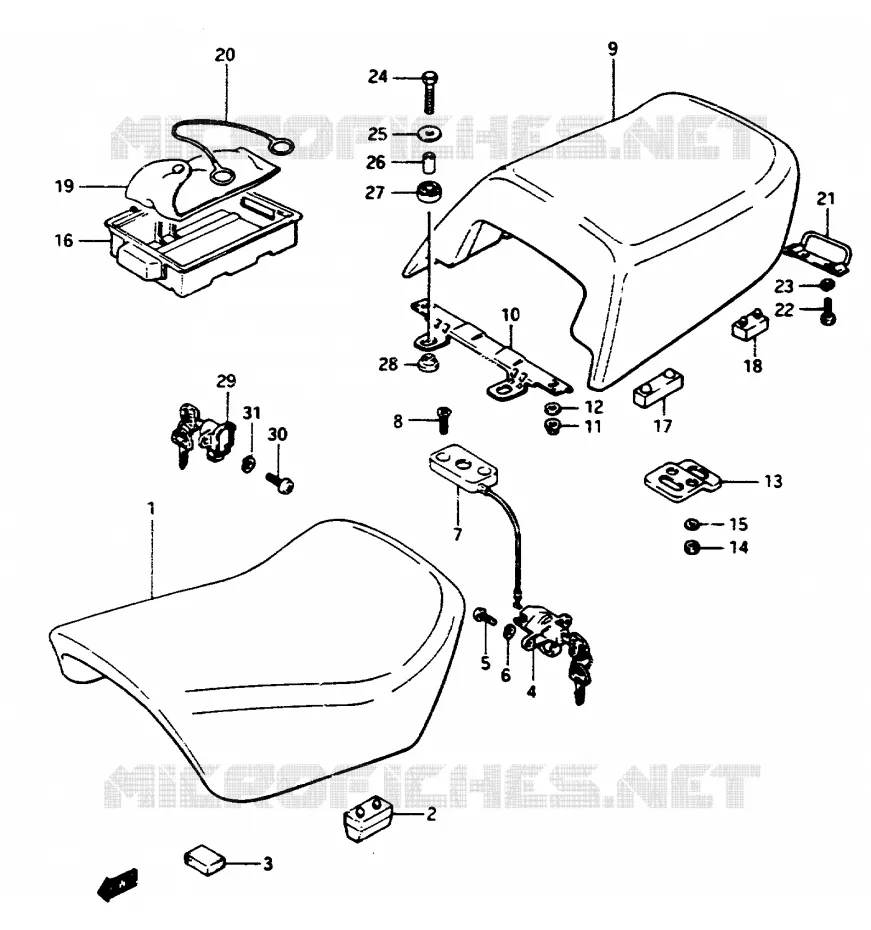 SELLE Suzuki MOTO 1150 GS 1985  GS1150ESF(E/F/G)