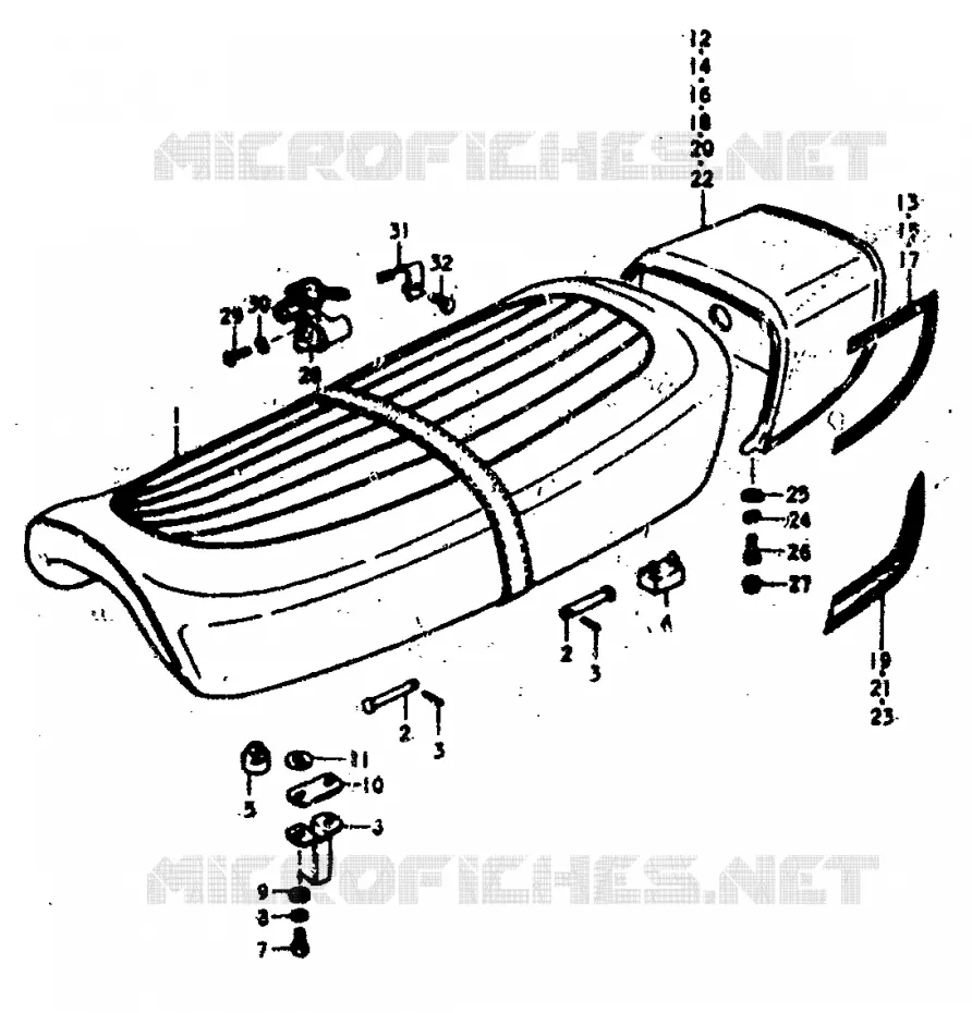 SELLE Suzuki MOTO 400 GS 1978  GS400EC(C/N)