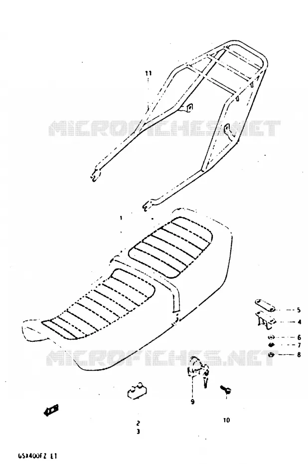SELLE Suzuki MOTO 400 GSX 1982  GSX400FZ(X/Z)