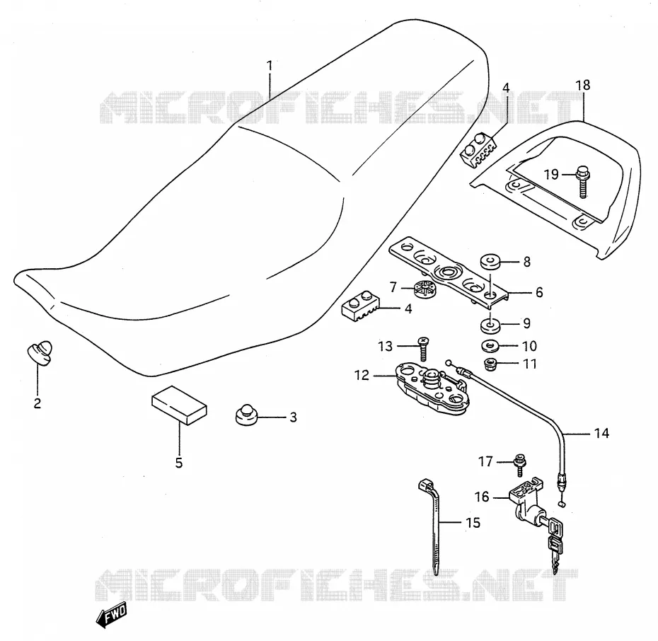 SELLE Suzuki MOTO 500 GS-E 1990  GS500EUL(E28)