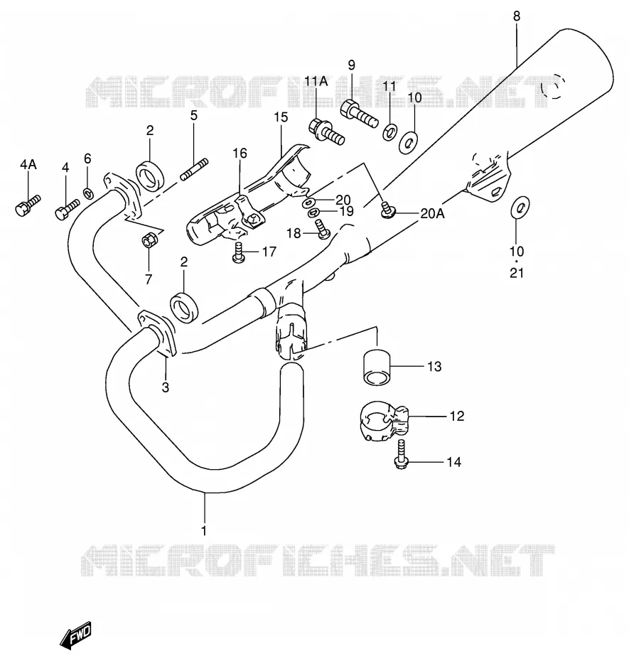 SILENCIEUX Suzuki MOTO 250 GN 1992  GN250N(E2)