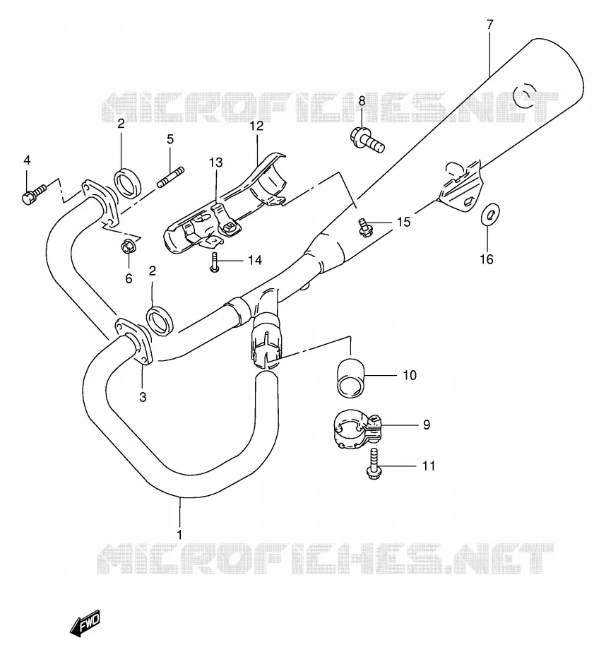 SILENCIEUX Suzuki MOTO 250 GN 2000  GN250Y(E2)