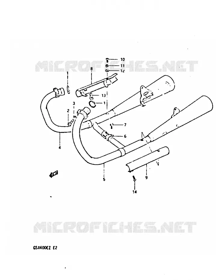 SILENCIEUX Suzuki MOTO 400 GSX 1982  GSX400SZ
