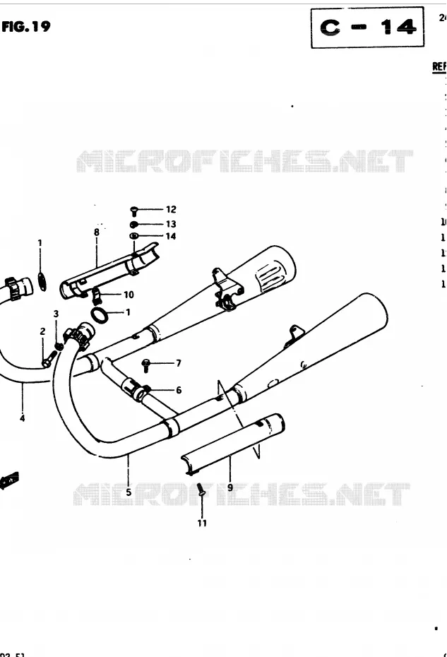 SILENCIEUX Suzuki MOTO 450 GS 1982  GS450Z(2/Z/D)