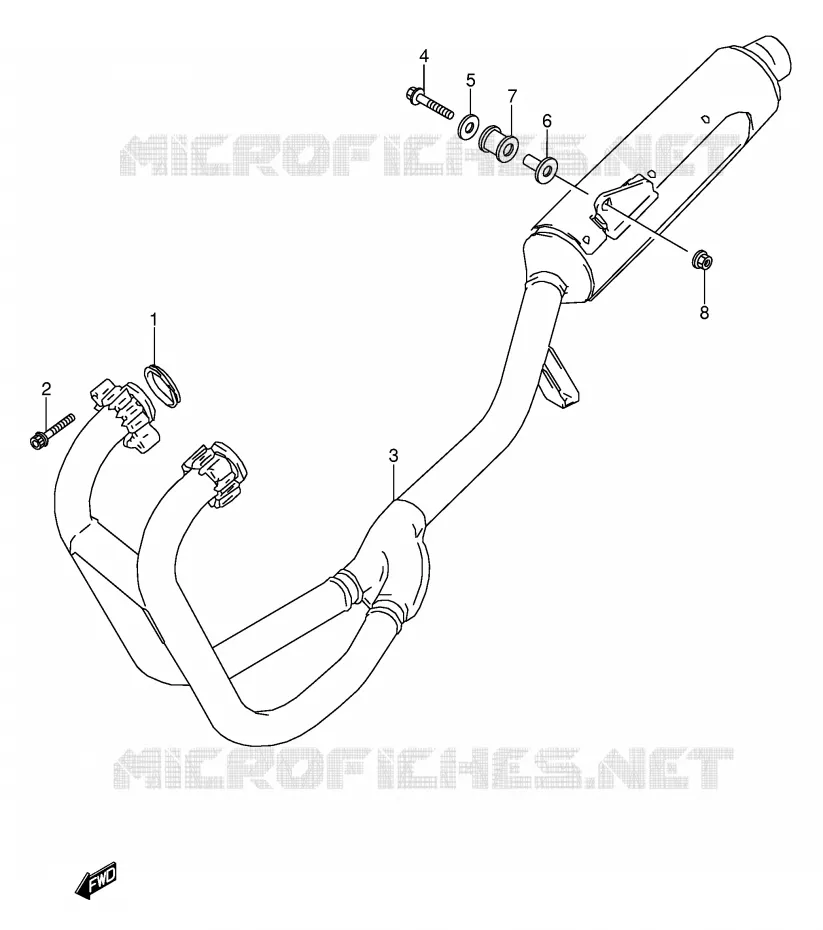 SILENCIEUX Suzuki MOTO 500 GS-E 1995  GS500ES(E2)