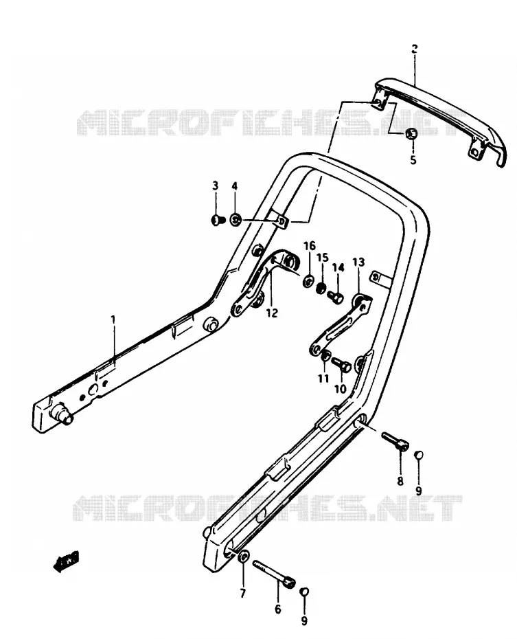 SUPPORT DOSSERET Suzuki MOTO 1100 GSX-E 1984  GSX1100EFE(E/F/G)