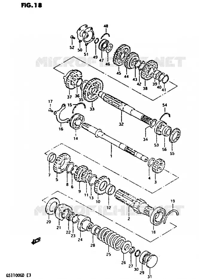 TRANSMISSION Suzuki MOTO 1100 GS-G 1983  GS1100GD(Z/D)