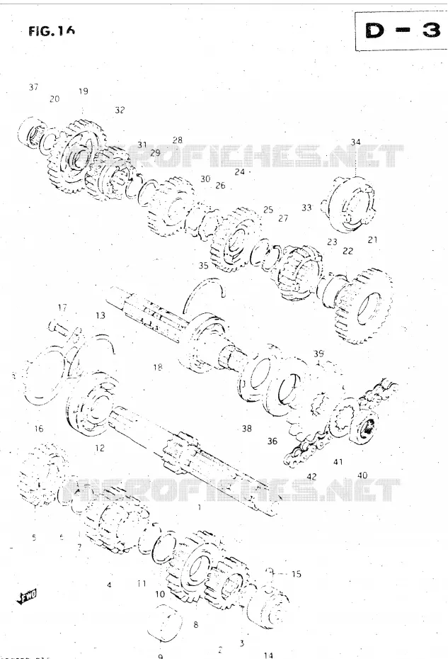 TRANSMISSION Suzuki MOTO 500 GS-E 1982  GS500EZ(Z/D)