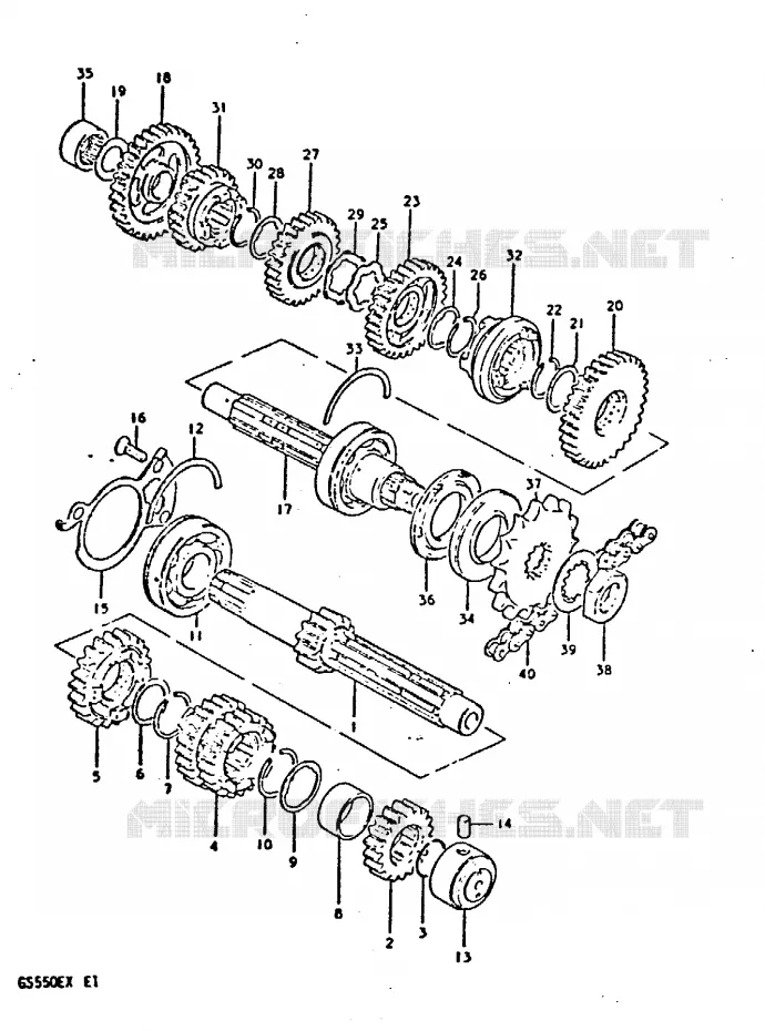 TRANSMISSION Suzuki MOTO 550 GS 1981  GS550EX(X)