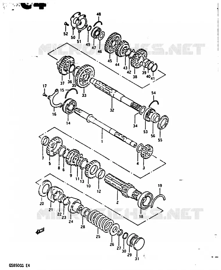 TRANSMISSION Suzuki MOTO 850 GS 1985  GS850GF(E4)