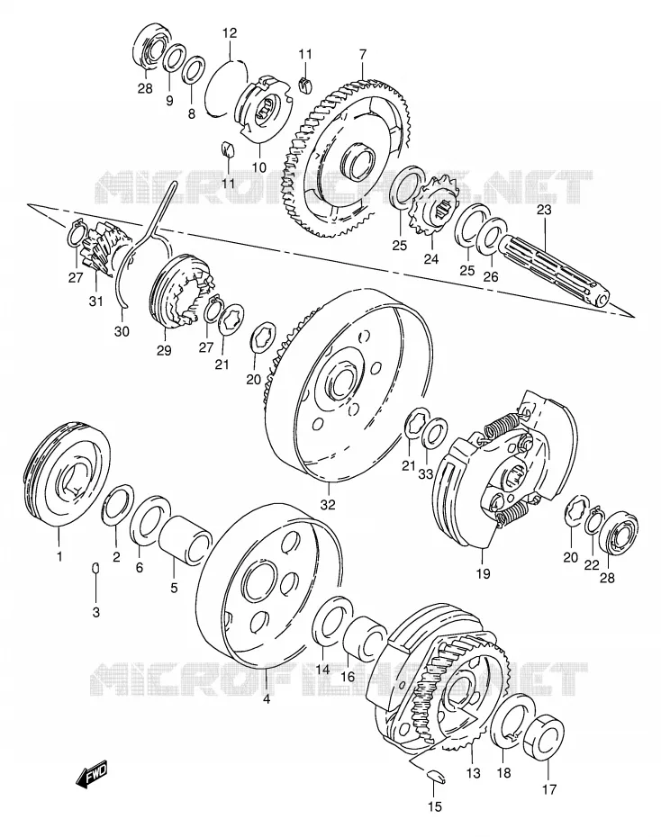 TRANSMISSION Suzuki SCOOTER 50 FZ 1982  FZ50Z(E1)