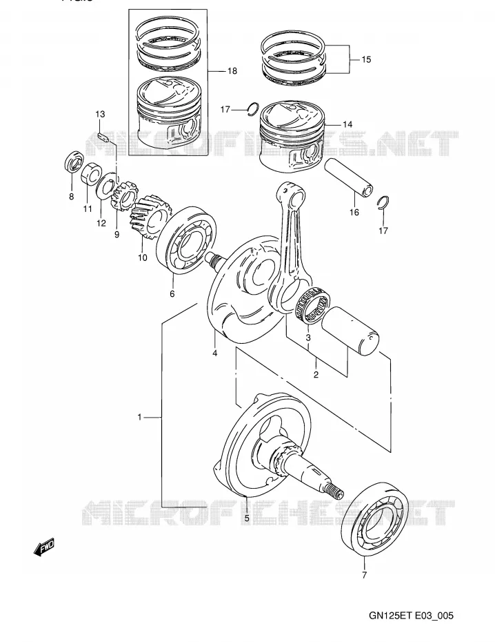 VILEBREQUIN Suzuki MOTO 125 GN 1993  GN125EP(E3)