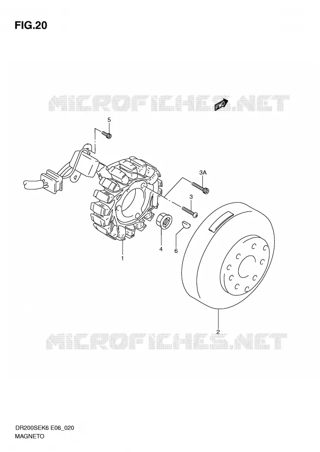 ALLUMAGE ROTOR - STATOR Suzuki MOTO 200 DR 2009  DR200SEK9(E6)