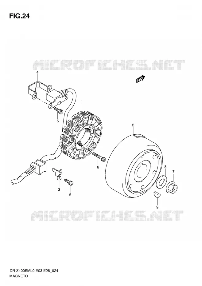 ALLUMAGE ROTOR - STATOR Suzuki MOTO 400 DR-Z 2010  DR-Z400SML0(E3/E28)