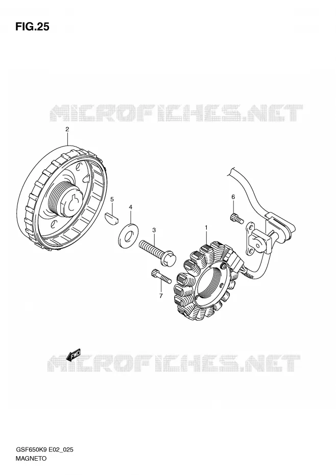 ALLUMAGE ROTOR - STATOR Suzuki MOTO 650 BANDIT 2009  GSF650AK9(E2)