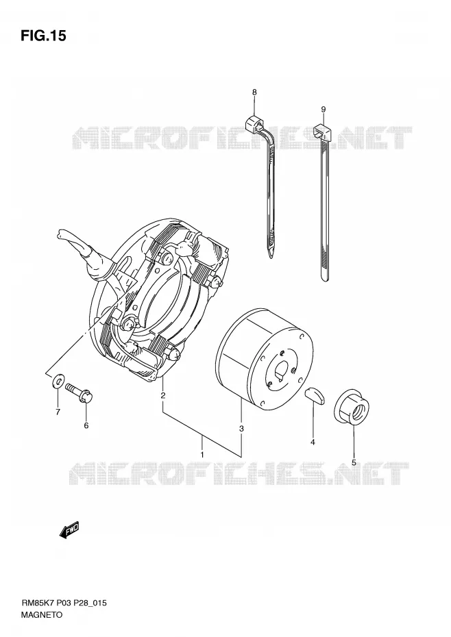 ALLUMAGE ROTOR - STATOR Suzuki MOTO 85 RM 2010  RM85L0(P3/P28)