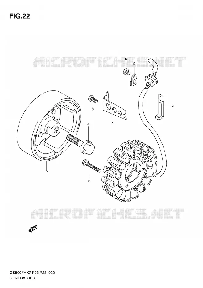 ALTERNATEUR Suzuki MOTO 500 GS-E 2009  GS500HK9(P3)