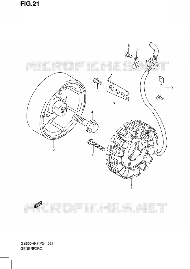 ALTERNATEUR Suzuki MOTO 500 GS-F 2010  GS500FHL0(P24)
