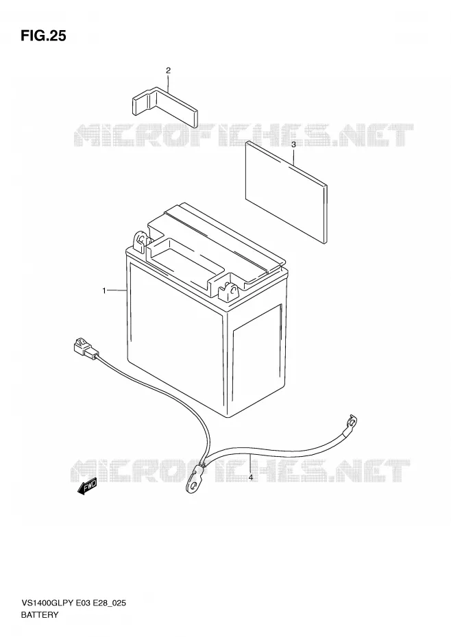 BATTERIE Suzuki MOTO 1400 INTRUDER 1999  VS1400GLPX(E3/E28)