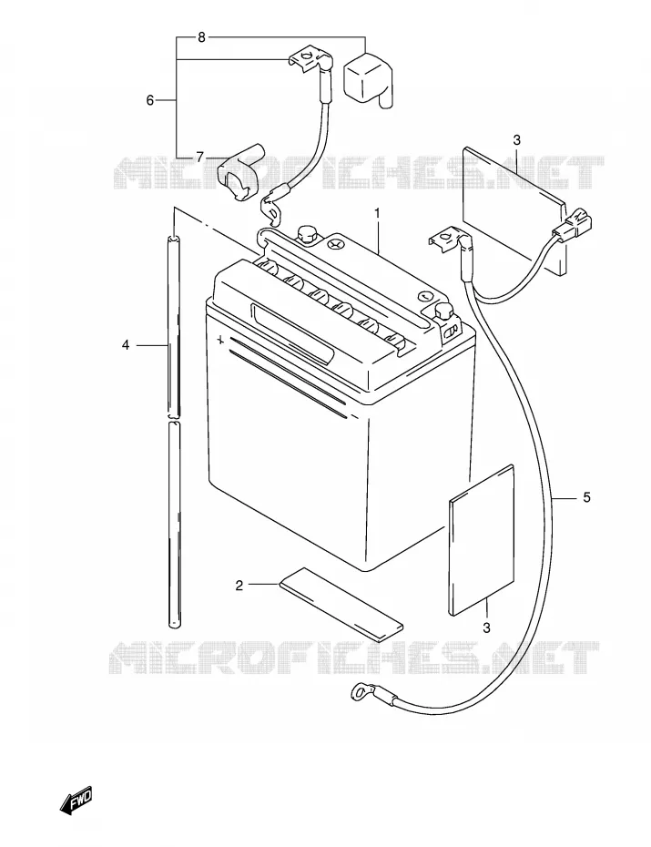 BATTERIE Suzuki MOTO 500 GS-E 1999  GS500EX(E2)