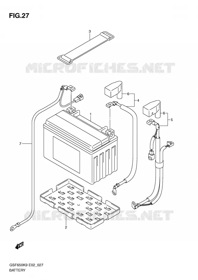 BATTERIE Suzuki MOTO 650 BANDIT 2009  GSF650K9(E2)