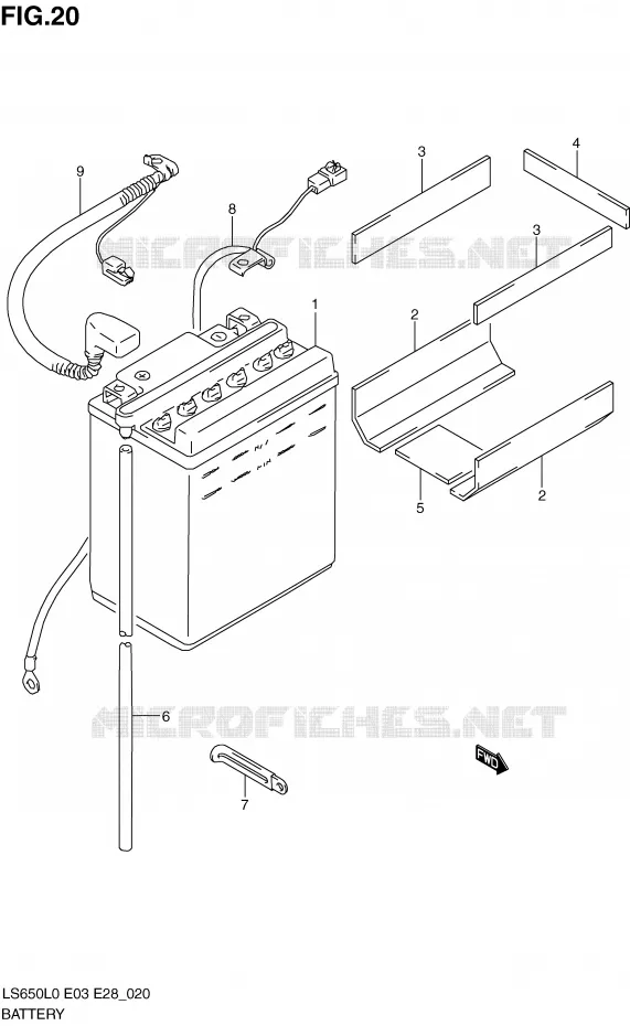 BATTERIE Suzuki MOTO 650 BOULEVARD 2010  LS650L0(E3/E28)