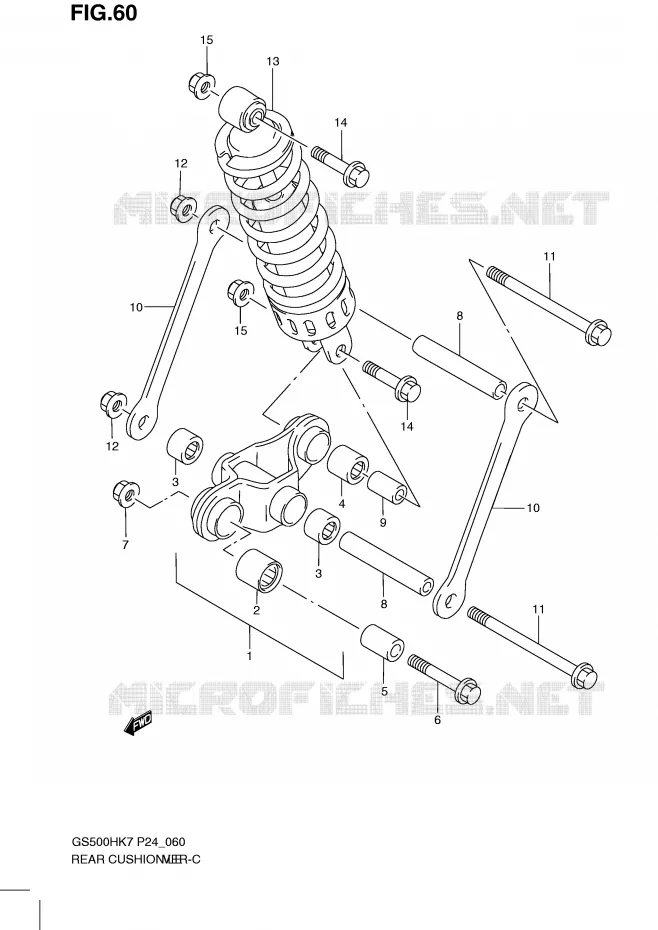 BIELLETTE D'AMORTISSEUR Suzuki MOTO 500 GS-F 2010  GS500FHL0(P24)