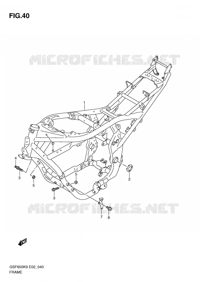 CADRE Suzuki MOTO 650 BANDIT 2009  GSF650K9(E2)