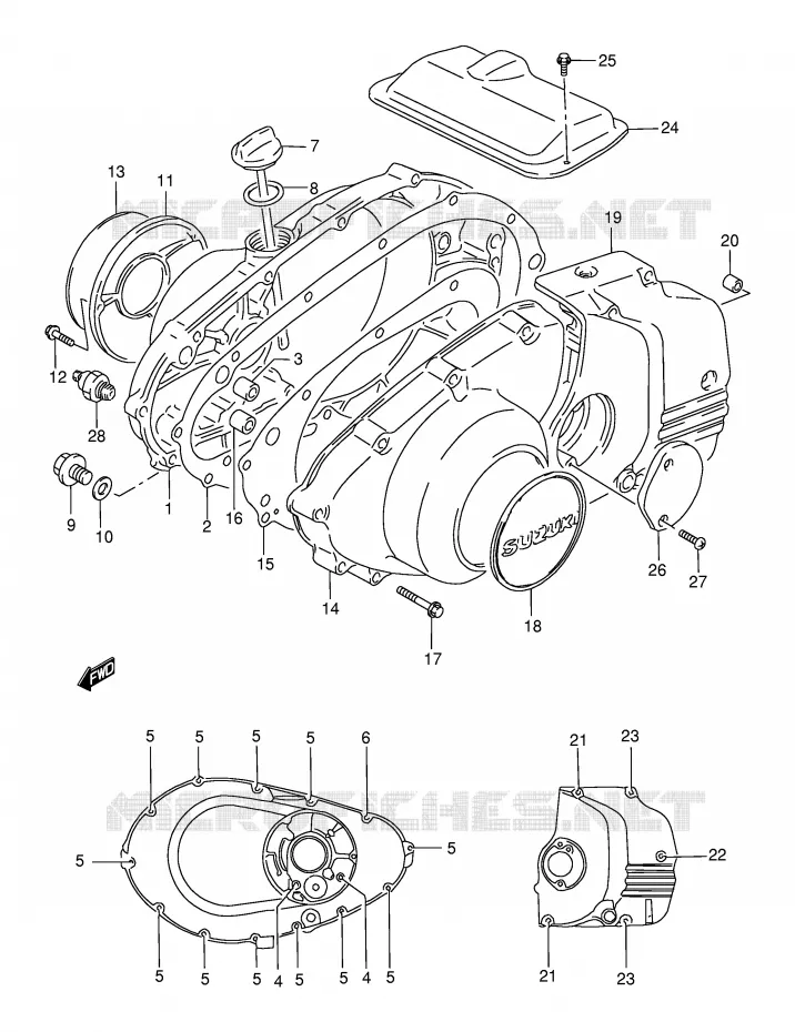 CARTER Suzuki MOTO 500 GS-E 1999  GS500EX(E2)