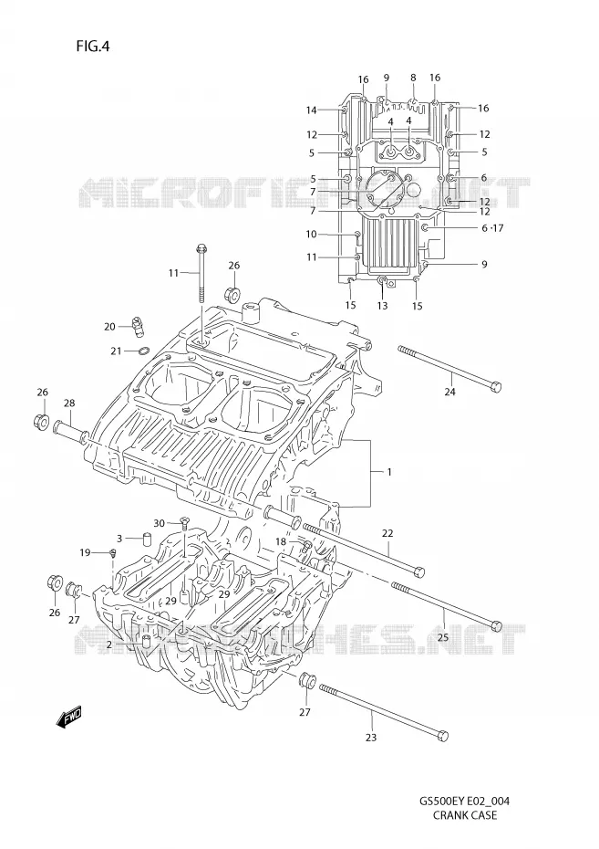 CARTER Suzuki MOTO 500 GS-E 2000  GS500EUY(E2)
