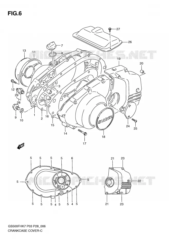 CARTER Suzuki MOTO 500 GS-F 2009  GS500FHK9(P3)