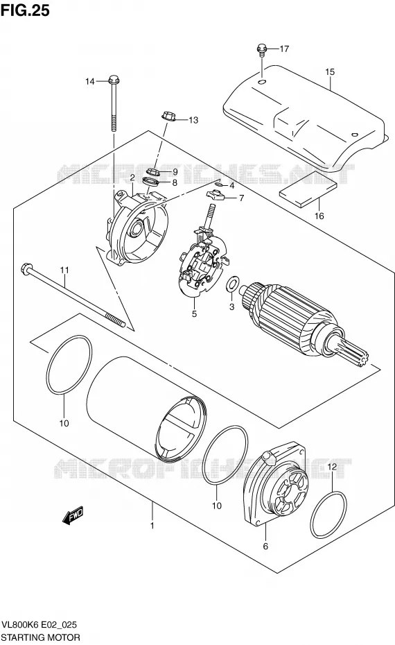 DEMARREUR Suzuki MOTO 800 VOLUSIA 2007  VL800CK7(E2)