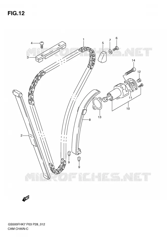 DISTRIBUTION Suzuki MOTO 500 GS-F 2010  GS500FHL0(P3)