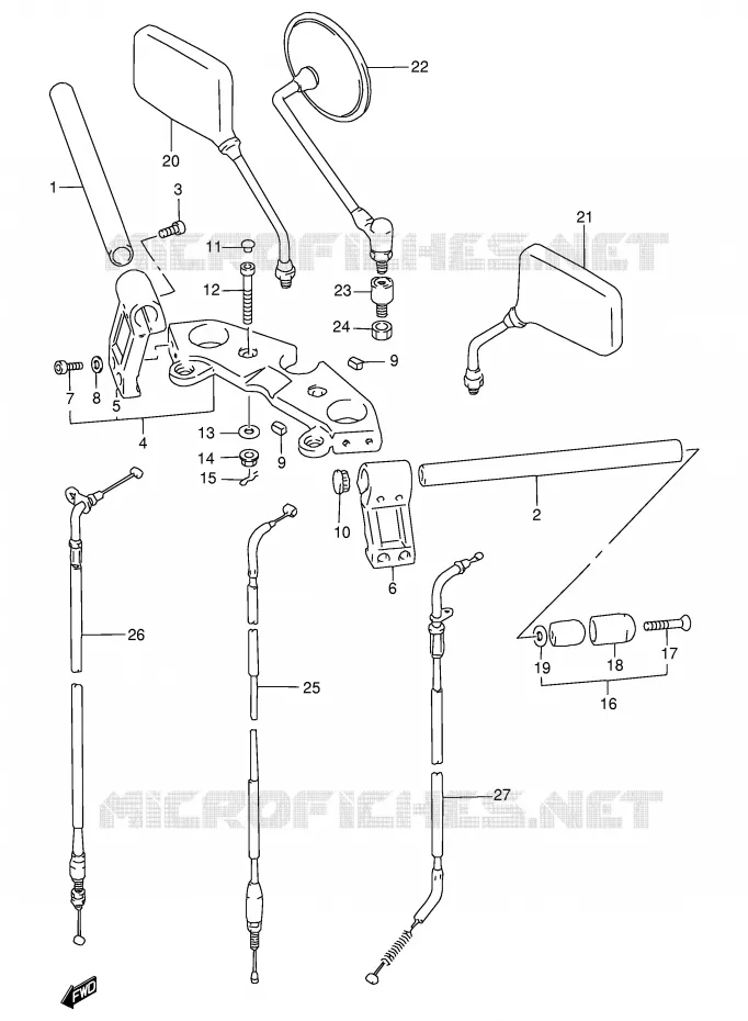 GUIDON Suzuki MOTO 500 GS-E 1997  GS500EUV(E2)