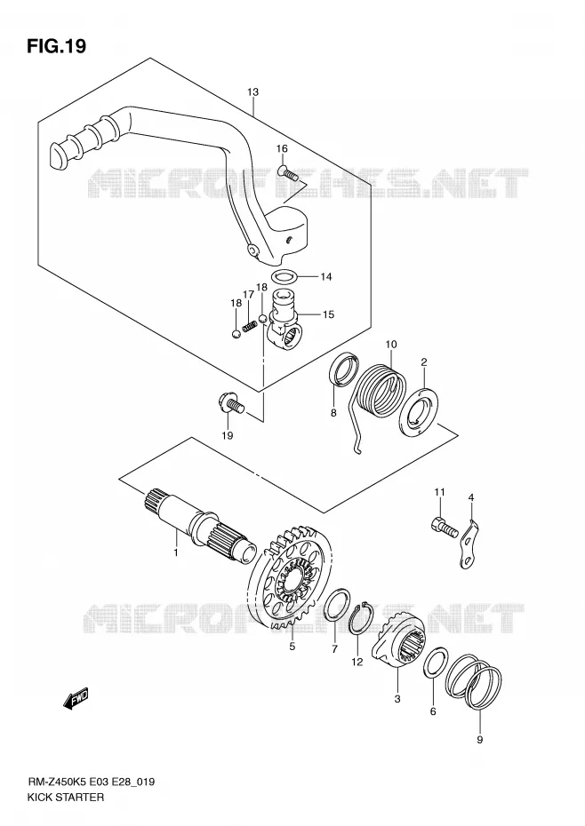 KICK Suzuki MOTO 450 RM-Z 2007  RM-Z450K7(E3/E28)