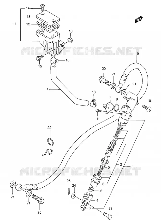 MAITRE CYLINDRE ARRIERE Suzuki MOTO 500 GS-E 1999  GS500EUX(E2)