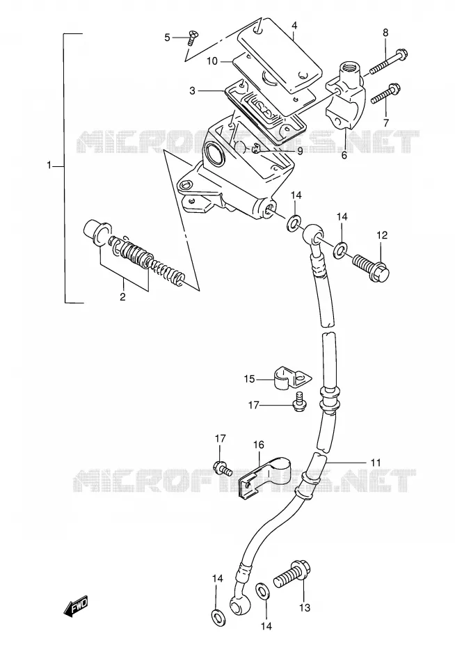 MAITRE CYLINDRE AVANT Suzuki MOTO 500 GS-E 1999  GS500EUX(E2)