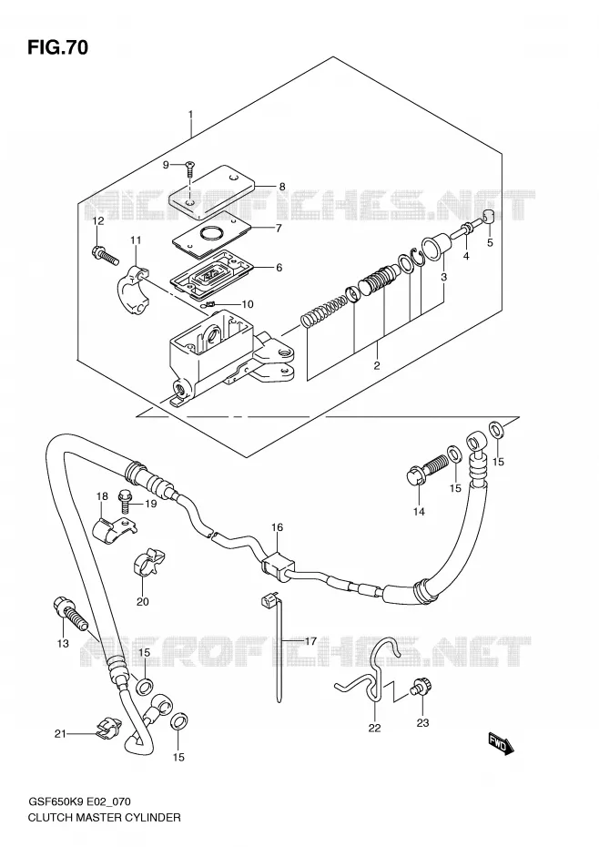 MAITRE CYLINDRE D'EMBRAYAGE (SEE NOTE) Suzuki MOTO 650 BANDIT 2010  GSF650SAL0(E2)