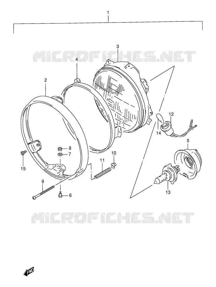 PHARE Suzuki MOTO 500 GS-E 2000  GS500EY(E2)