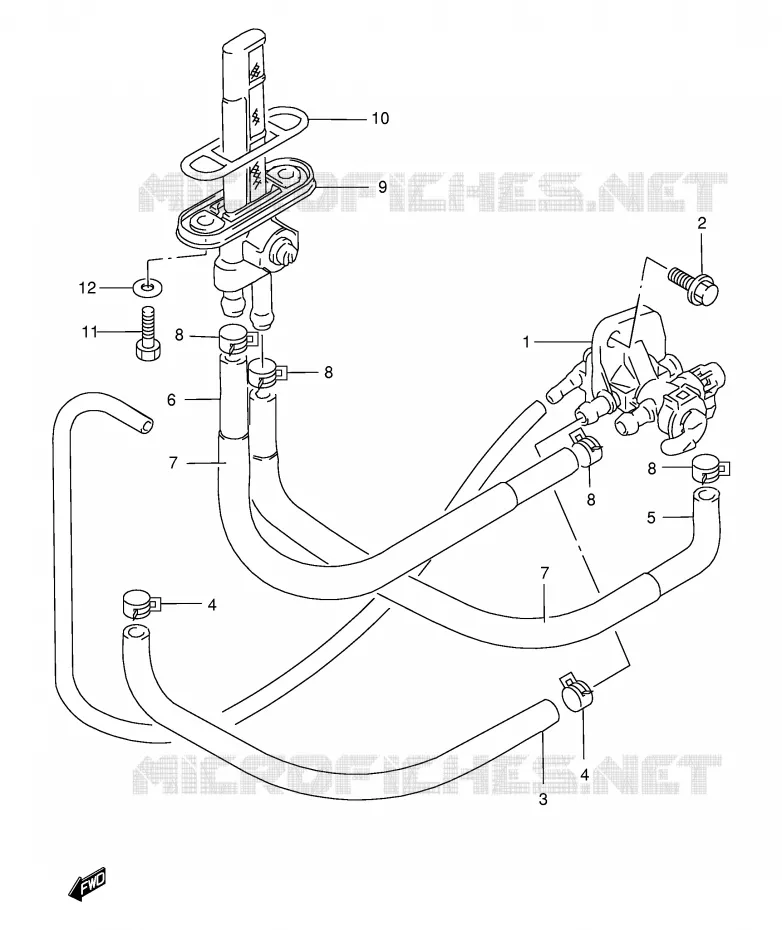 ROBINET D'ESSENCE Suzuki MOTO 500 GS-E 1998  GS500EUW(E2)
