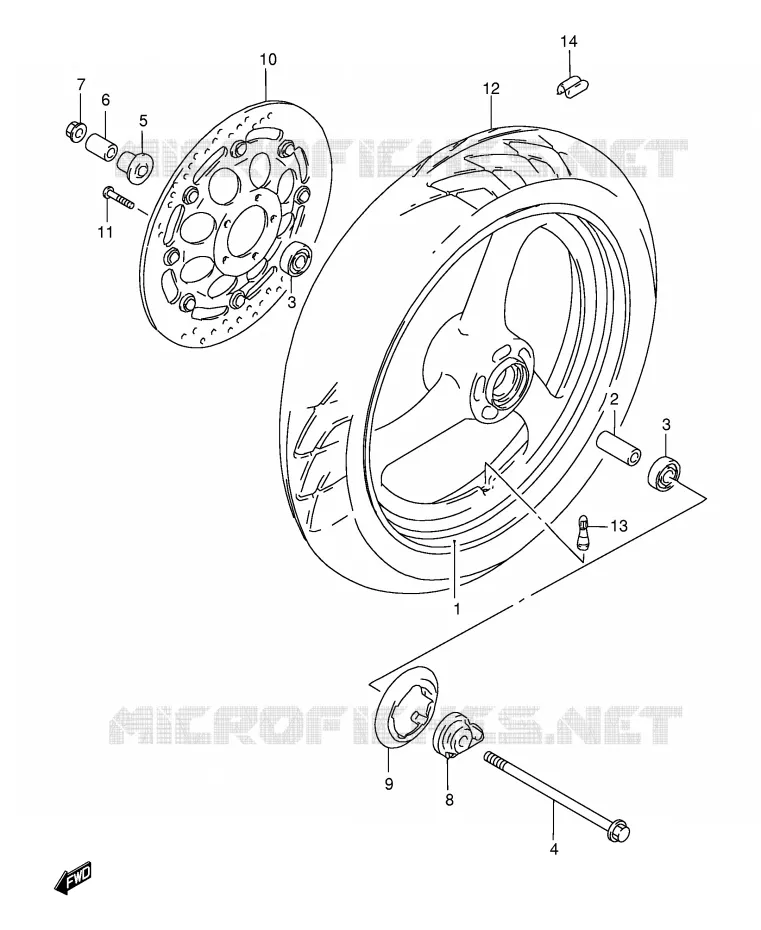 ROUE AVANT Suzuki MOTO 500 GS-E 1998  GS500EW(E2)