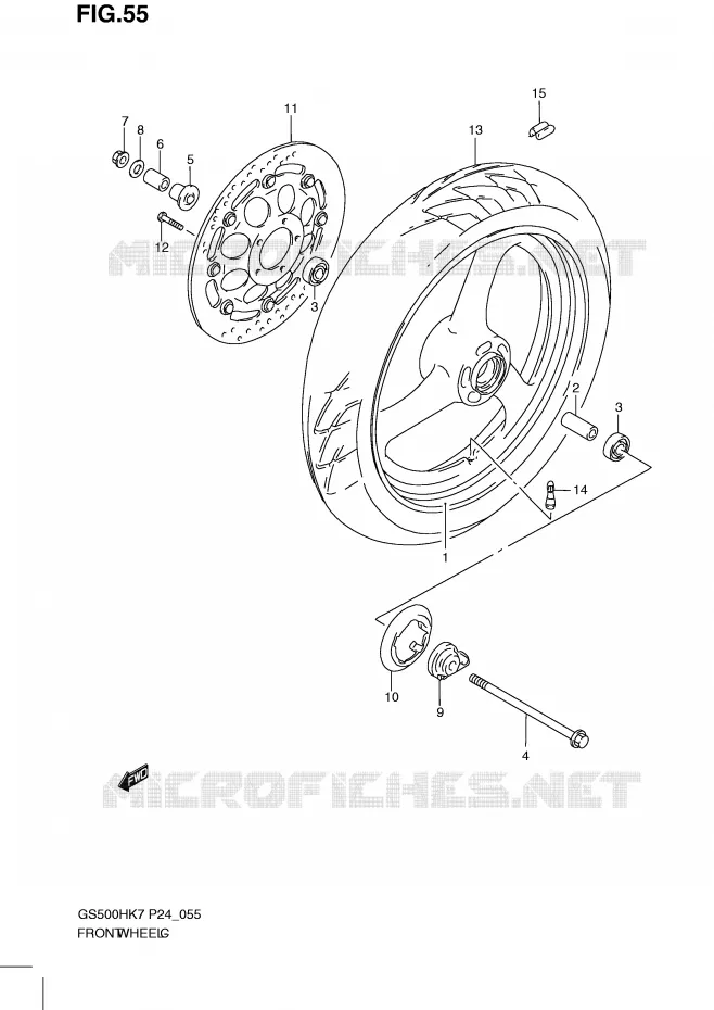 ROUE AVANT Suzuki MOTO 500 GS-F 2007  GS500FHK7(P24)